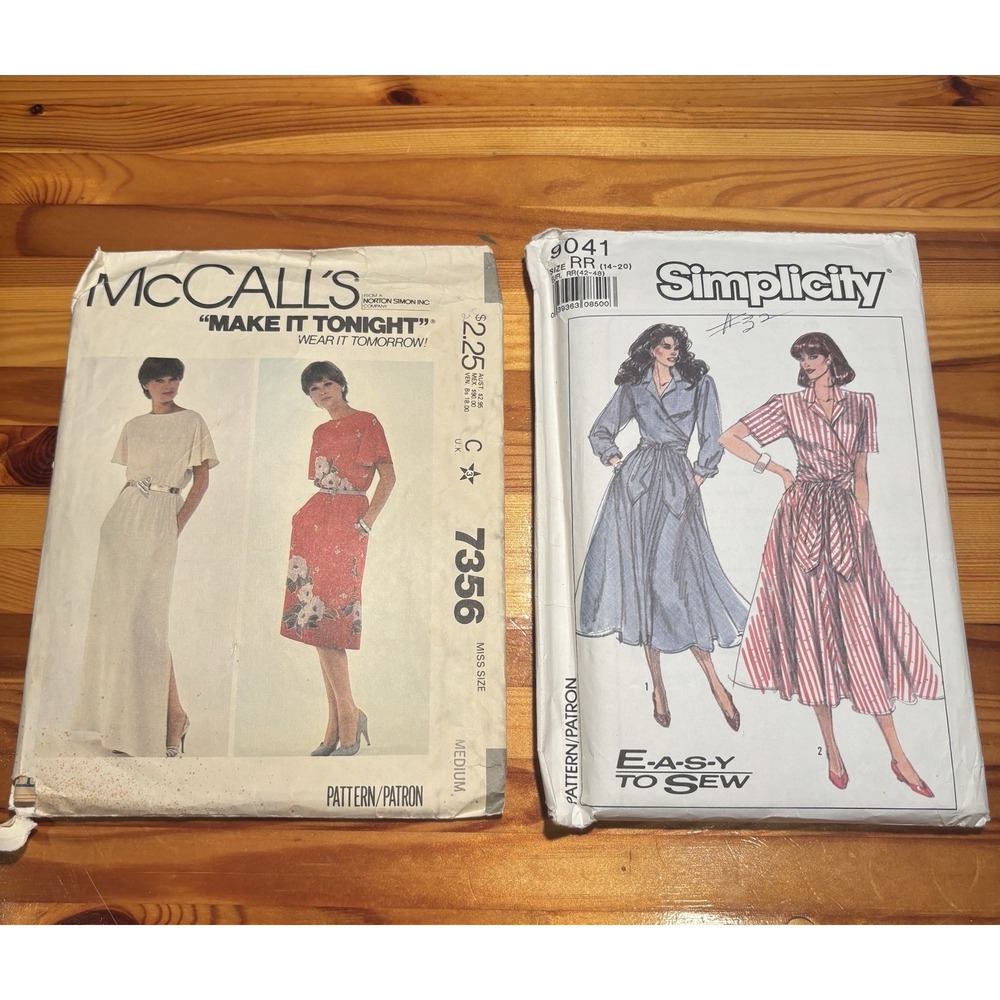 Vintage 1980s Sewing Patterns Lot of 5 - McCall's, Simplicity, Butterick - Retro - Picture 9 of 10